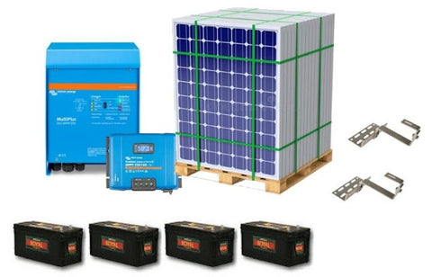 3 kVA Victron with 3 KW Solar Panel Solution and 48 V 150 A/H Battery Bank