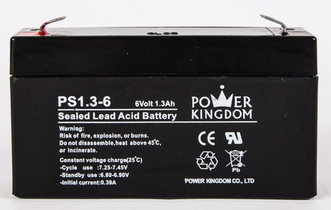 6V 1.3A/h SLA Battery