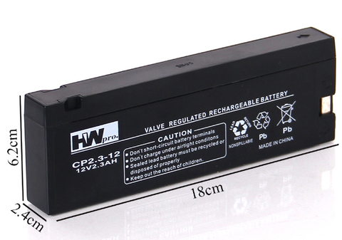 12V 2.3A/h SLA Side Terminal Battery Acepower