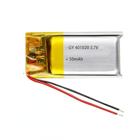 401020 3.7V 50mAh Lithium Polymer Battery