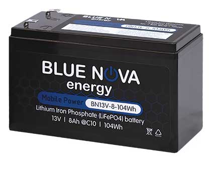 Blue Nova 13 V 7.5 Ah Lithium Rechargeable Battery