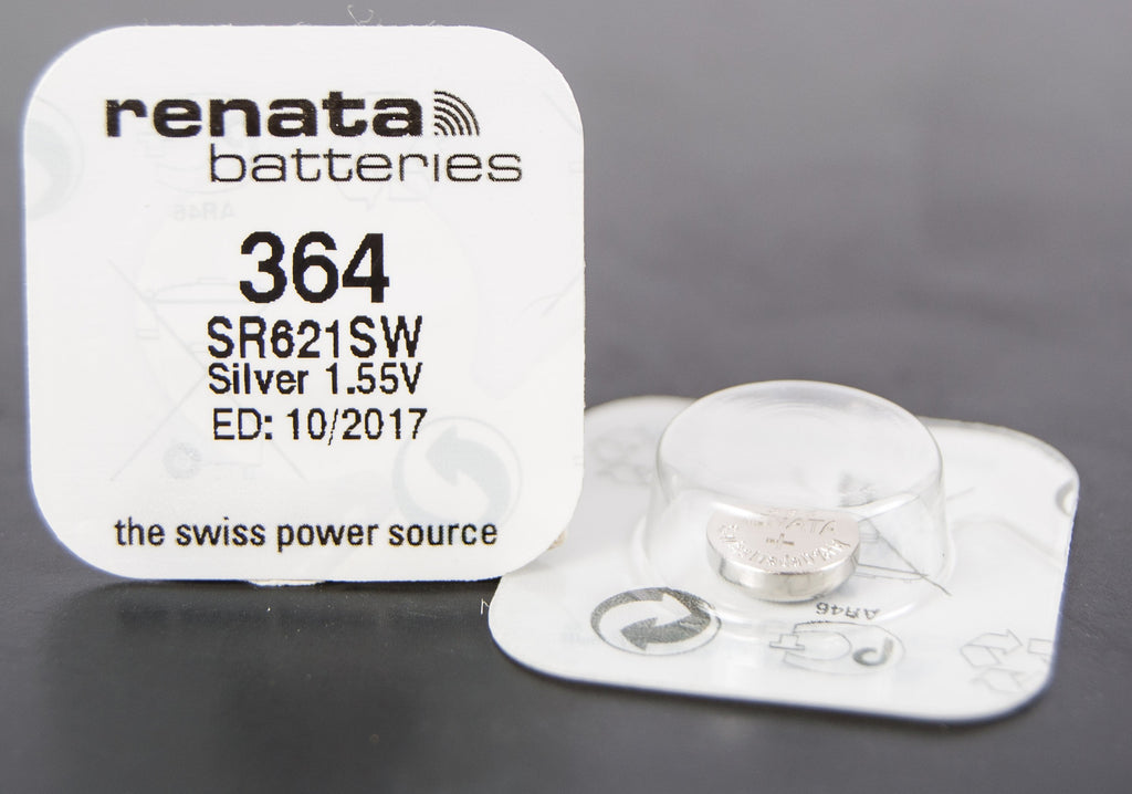 Renata 364 SR621SW Silver Oxide 1 blister de 10 Piles boutons