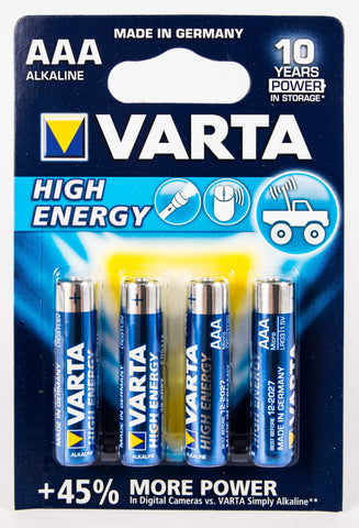 AAA Varta High Energy 4 Pack