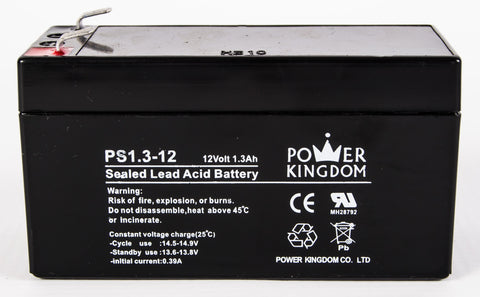 12V 1.3A/h SLA Battery