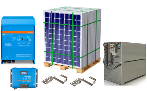 5 kVA Victron with 5 KW Solar Panel Solution and 48 V 8 kWh Lithium Battery Bank